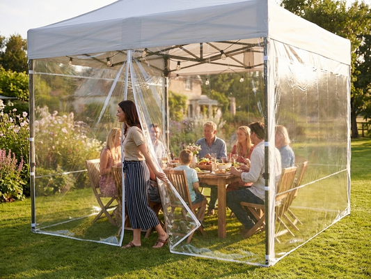 Clear PVC sidewall kit for 4x4 m gazebo