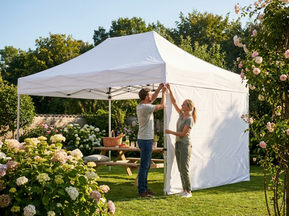 White gazebo roof cover for outdoor shelter, size 3.5x7 m - product detail