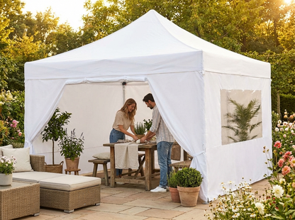 Sidewall kit for pop-up gazebo, white, 4x4m polyester - product detail