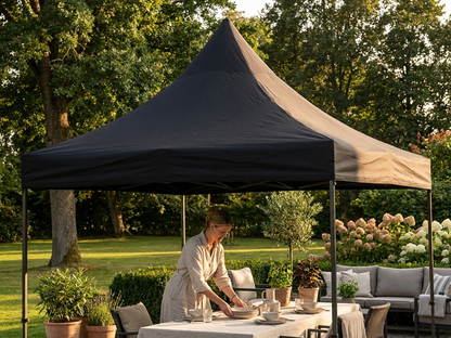 Black gazebo roof cover 3x3 meters for outdoor use - view 3