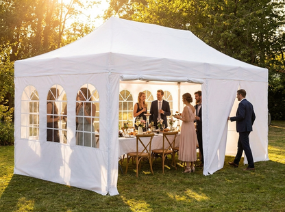 White gazebo sidewall kit 3x6m for outdoor events - view 3