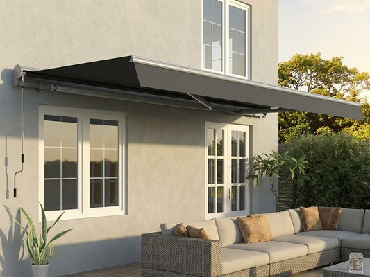 Grey awning with aluminium frame for outdoor use - product detail