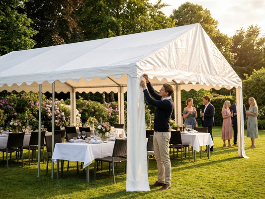 White marquee roof cover 5x8m for outdoor events - product detail