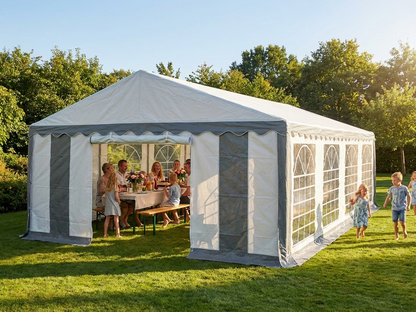 Marquee Tent 5x8 m Grey/White for Outdoor Events - product detail