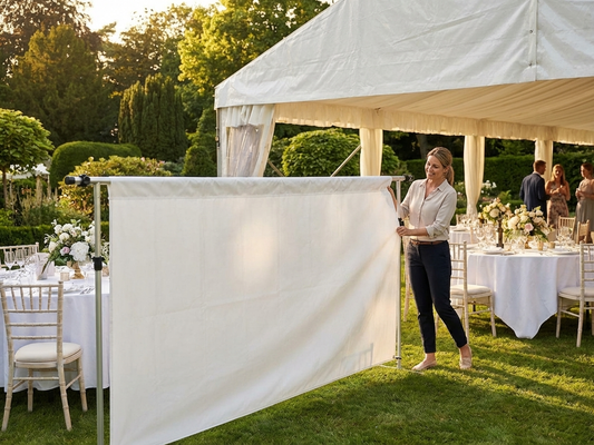 6m FleXtents PRO white sidewall for outdoor events - product detail