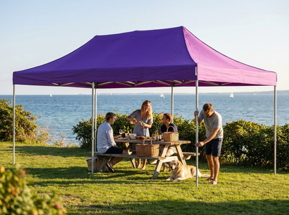 Purple pop-up gazebo with aluminium frame, suitable for outdoor events - view 3