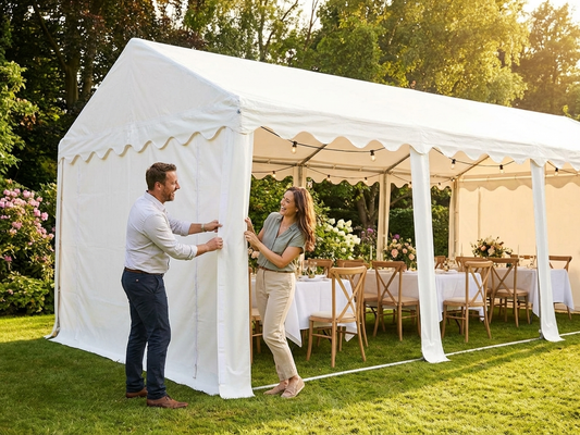 White marquee roof cover 4x6 m for event shelter - product detail
