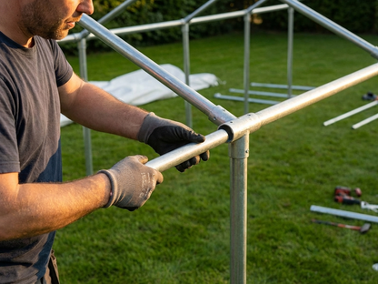 Steel roof tube 510mm silver galvanised steel - product detail