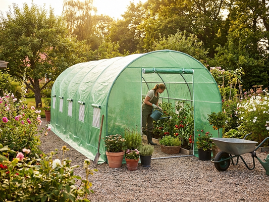 Polytunnel Greenhouse Cover 4x10.6x2 m Green, 140 g/m² PE
