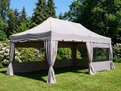 Pop up gazebo in latte colour, 3x6 meters, ideal for outdoor events