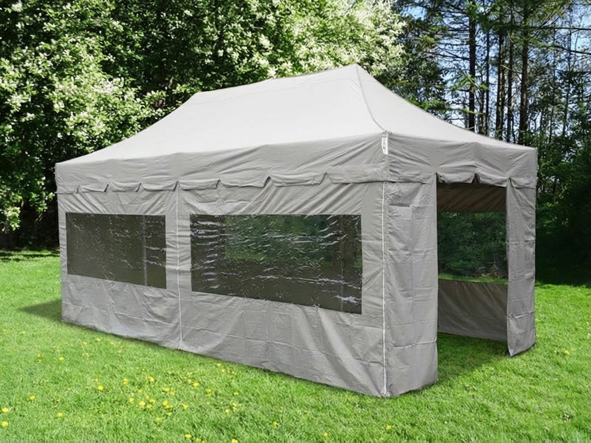 Pop up gazebo 4x8m latte with steel frame for outdoor events