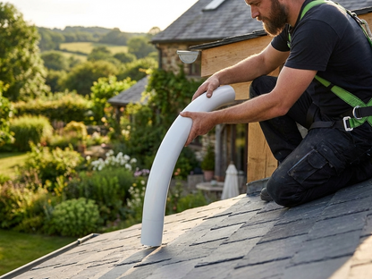 Galvanised steel roof pipe, 1540 mm length, silver colour - product detail