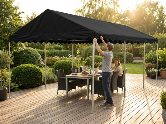 Black PVC/Polyester marquee roof cover 4x6 m