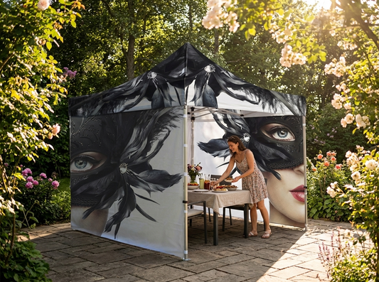 Pop up gazebo 4x4m white aluminium frame for outdoor events