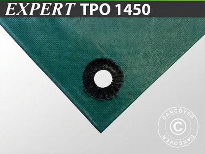 Green tarpaulin made of TPO material for outdoor use - product detail