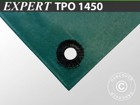 Green tarpaulin made of TPO material for outdoor use - product detail