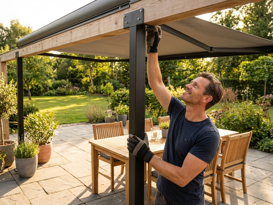 Adjustable aluminium corner leg in silver for indoor and outdoor use - product detail