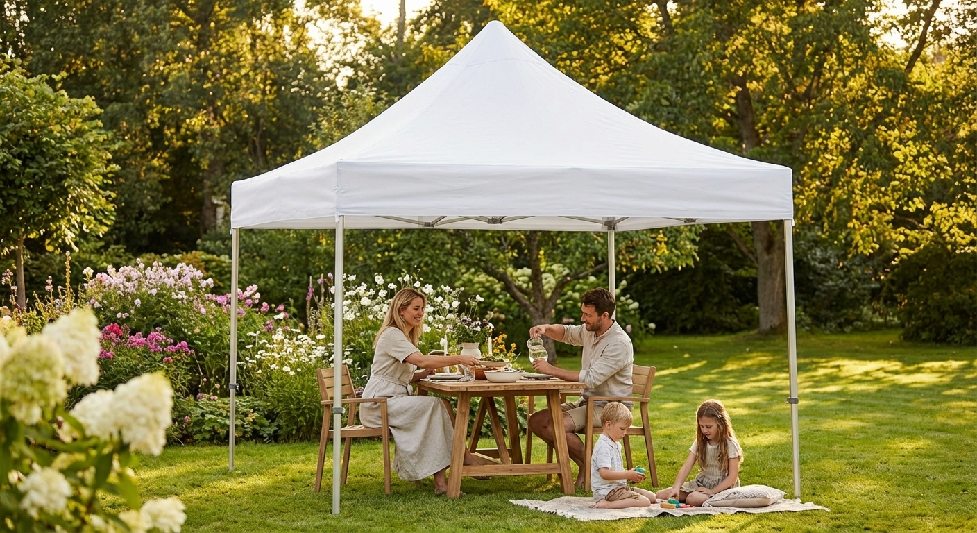 White gazebo roof cover 3x3m for outdoor events