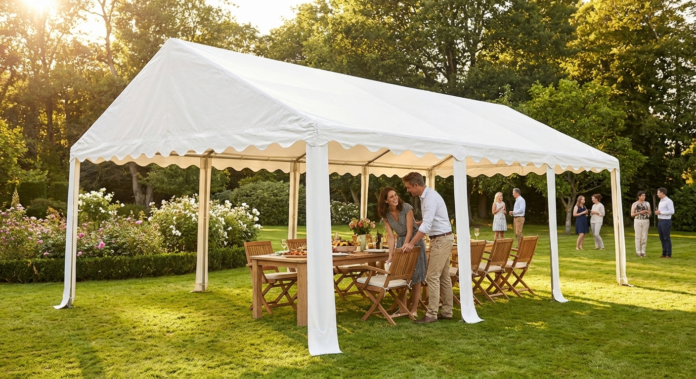 White PVC Roof Cover for 6x12m Marquee