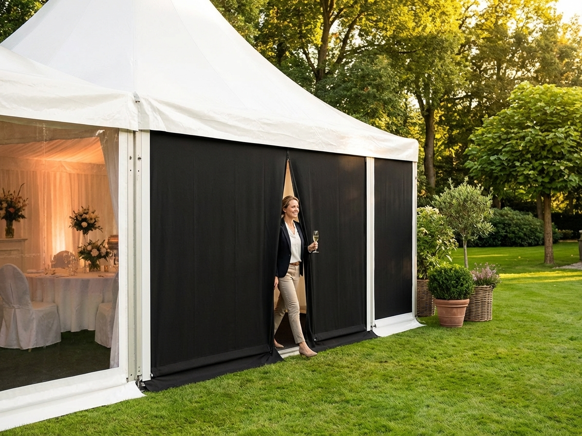 Black PVC endwall for indoor and outdoor use - product detail