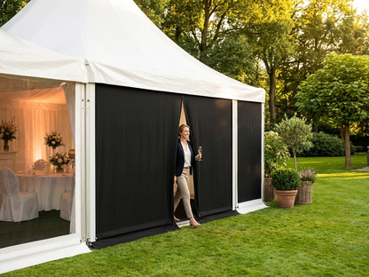 Black PVC endwall for indoor and outdoor use - product detail