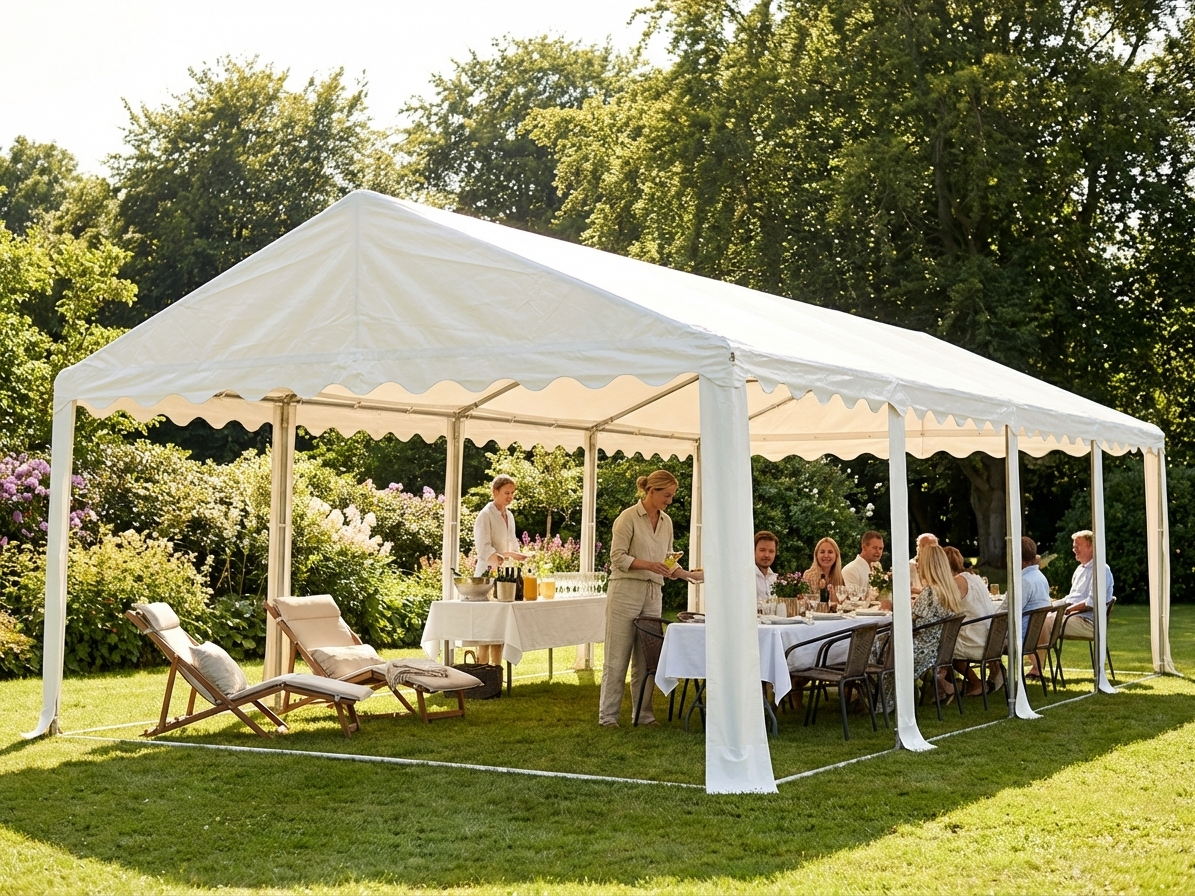 White PVC marquee roof cover 5x10m for outdoor events