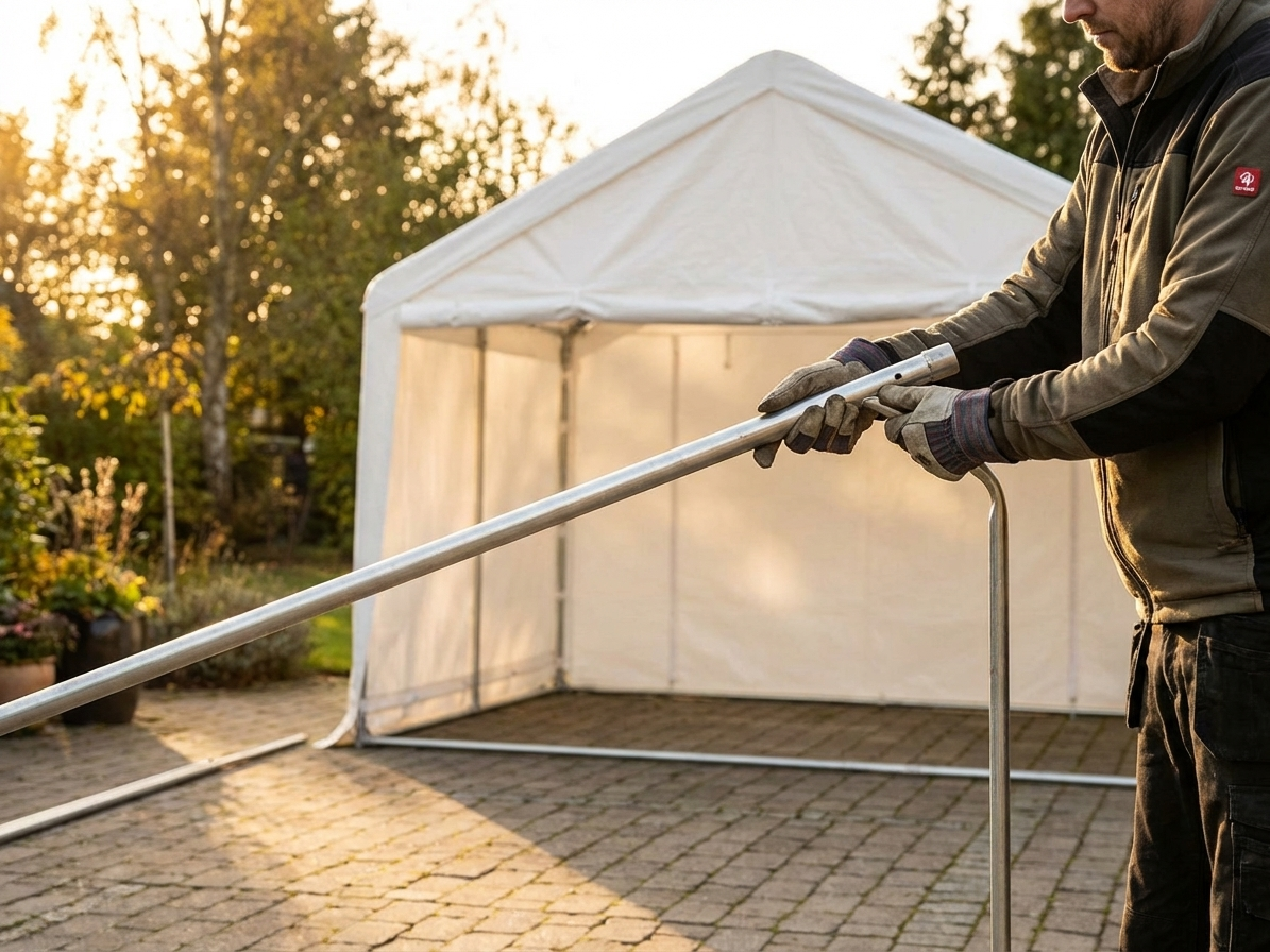 Galvanised steel leg side in silver for industrial use