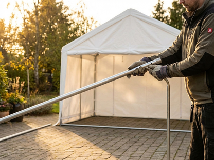 Galvanised steel leg side in silver for industrial use