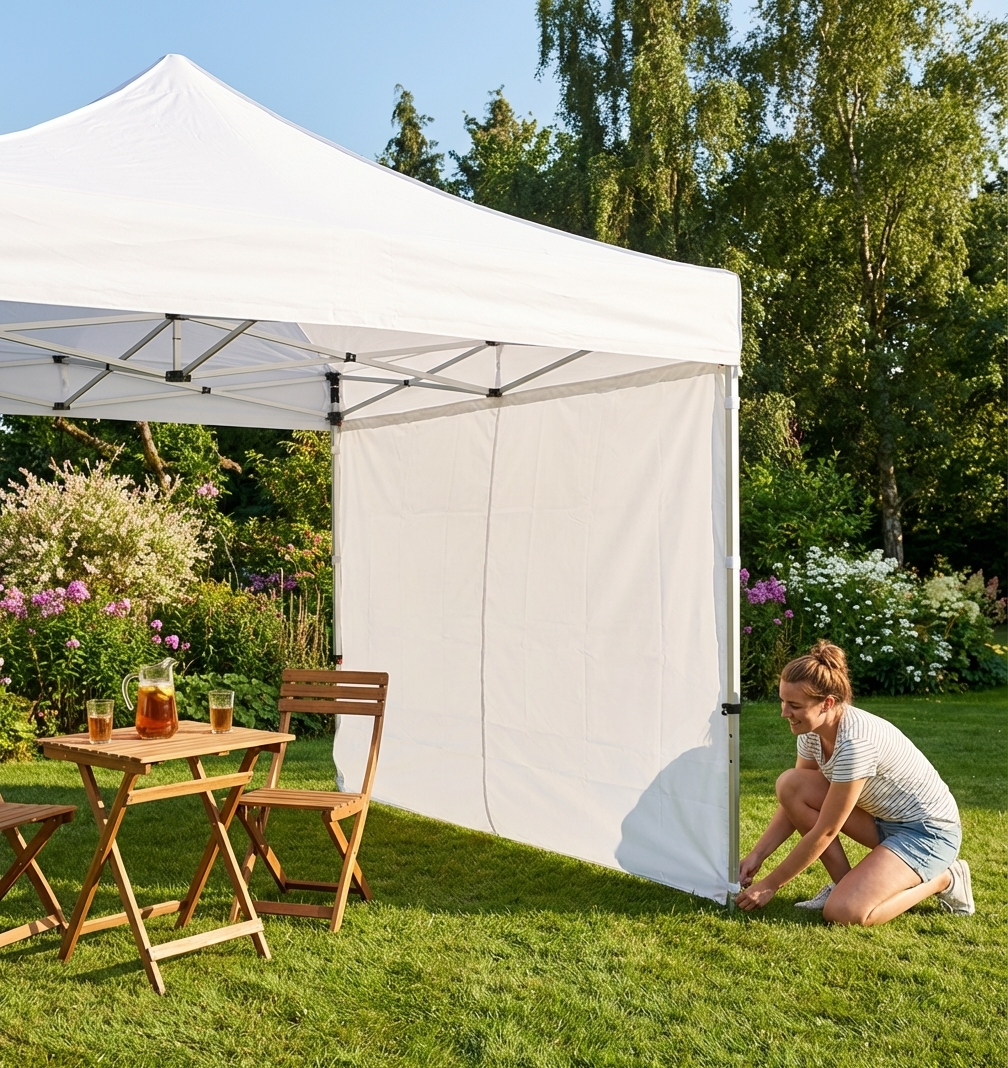 White sidewall for FleXtents 2x2m, event use
