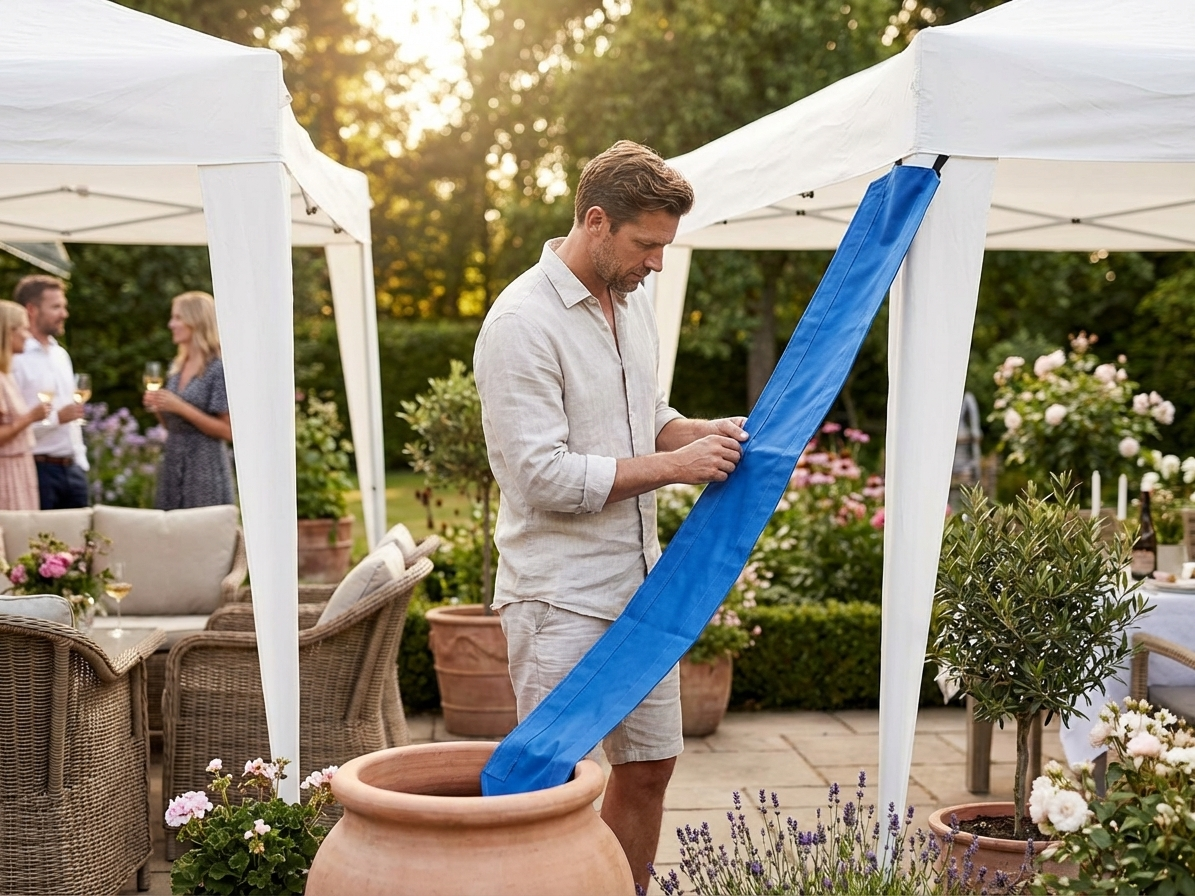 Raingutter 8 m Blue for Outdoor FleXtents