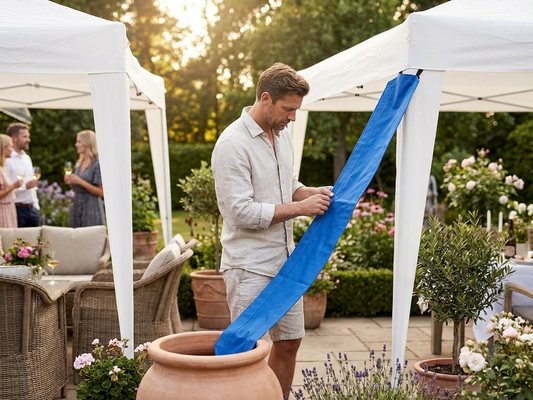 Raingutter 8 m Blue for Outdoor FleXtents