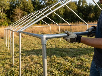 Steel standing leg in 400mm length, silver colour, made from galvanised steel - product detail