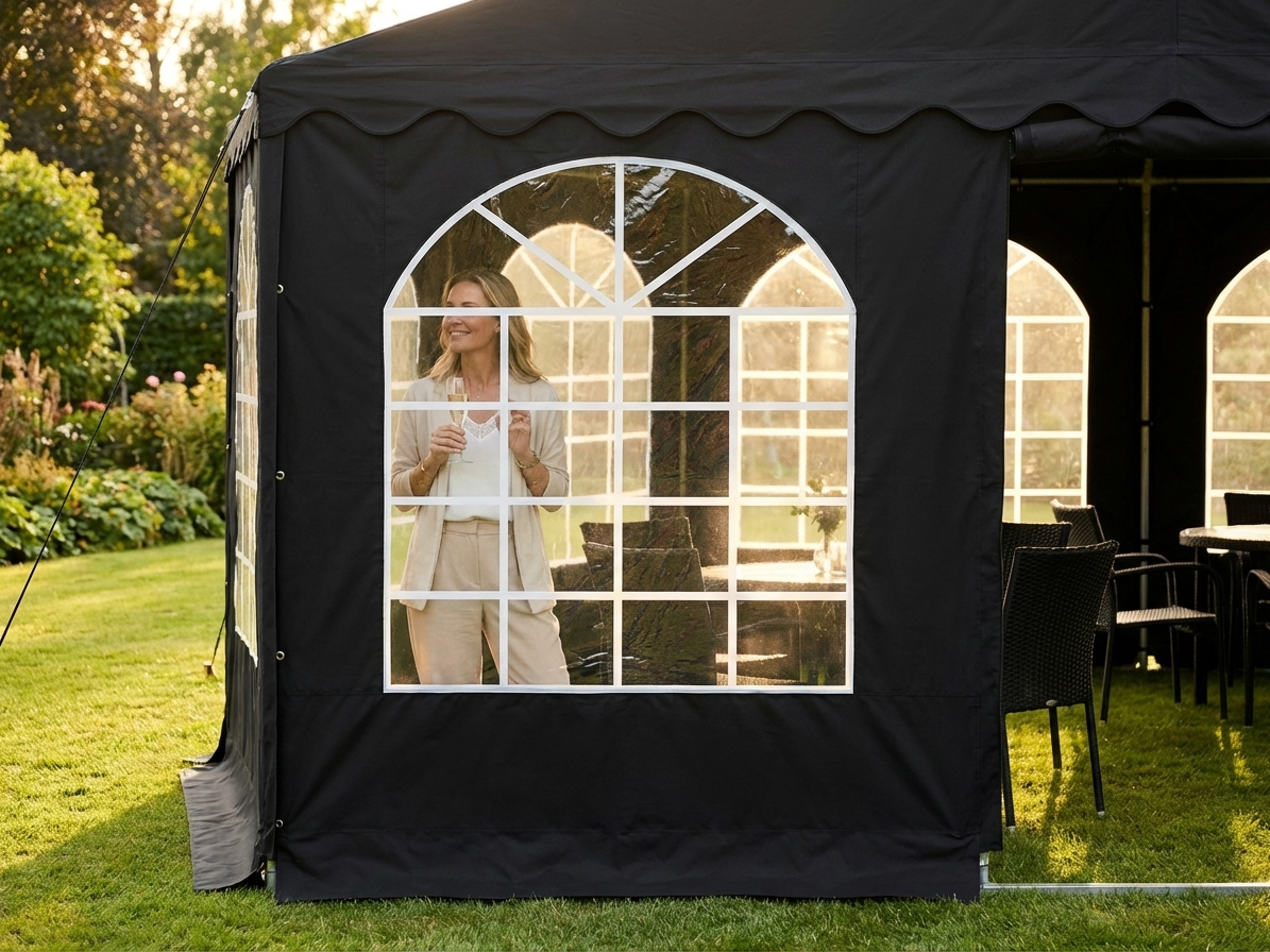 Black sidewall 2.5m polyester PVC for outdoor events - view 3