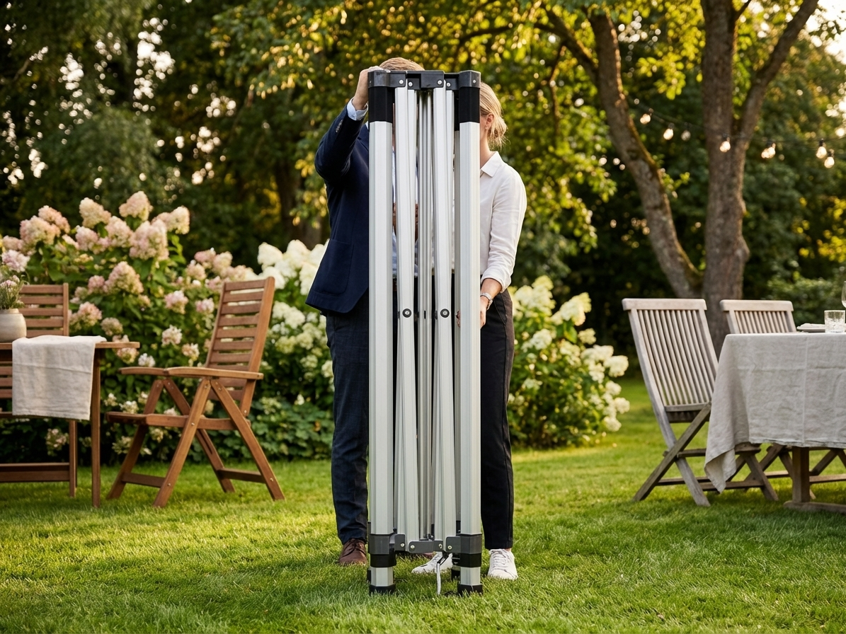 Aluminium pop up gazebo frame, 3x3 metres, silver - view 3