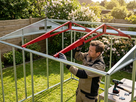 Steel reinforcement rafters for ProShed®, silver colour - product detail
