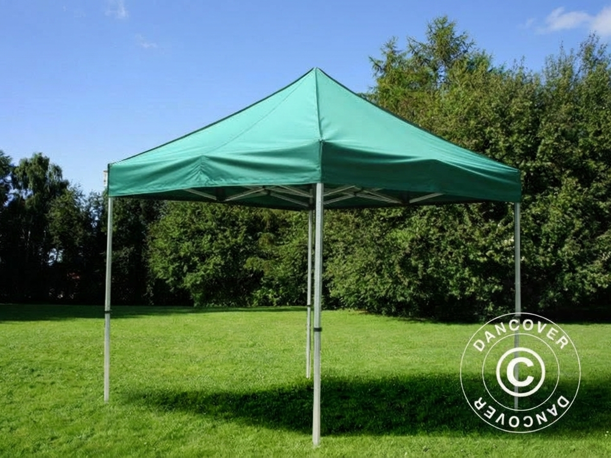 Pop Up Gazebo 3x3 m Green with Aluminium Frame for Outdoor Events