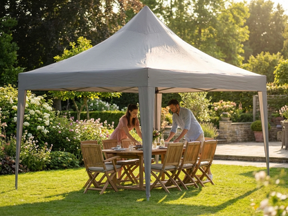 Gazebo roof cover in grey, size 3x6 meters, polyester PVC material - product detail