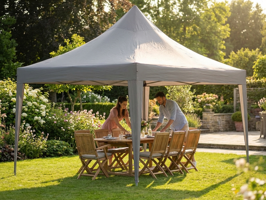 Gazebo roof cover in grey, size 3x6 meters, polyester PVC material - product detail