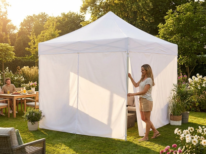 White sidewall kit for 3.5x3.5m gazebo made from polyester PVC - product detail