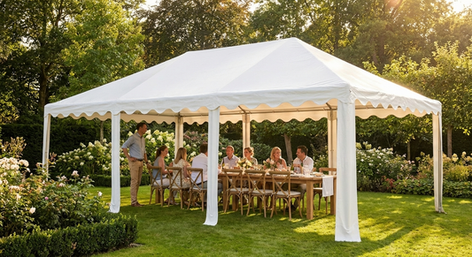 White PVC marquee roof cover 4x8 meters, waterproof and UV resistant