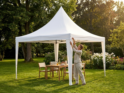 White gazebo roof cover 3x3m for outdoor events - product detail