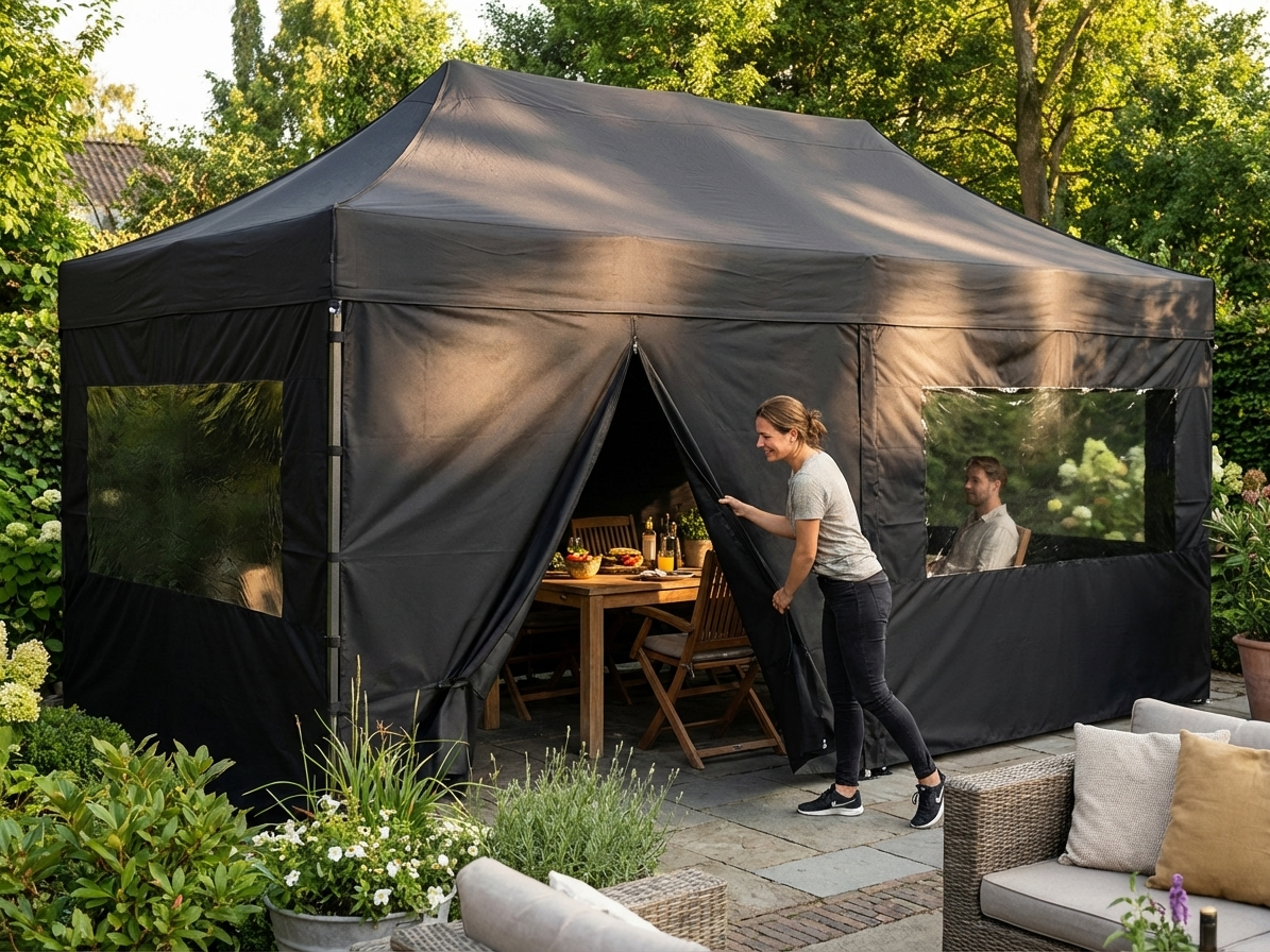 Black 3x6m Sidewall Kit for Gazebos