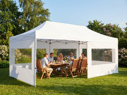 White pop up gazebo 4x8 m with aluminium frame - product detail