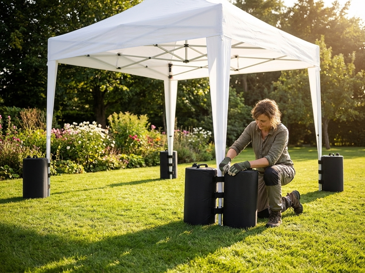 Black 15L water weight bag for pop-up gazebos
