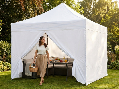 White pop-up gazebo sidewall kit 4x4m for outdoor use - view 3
