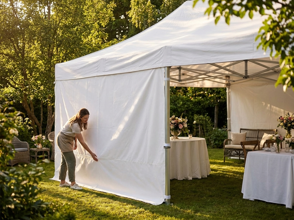 White Standard Sidewall for Event Tents - view 3