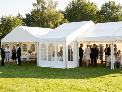 White PVC Marquee Extension with Aluminium Frame for Event Use - view 3