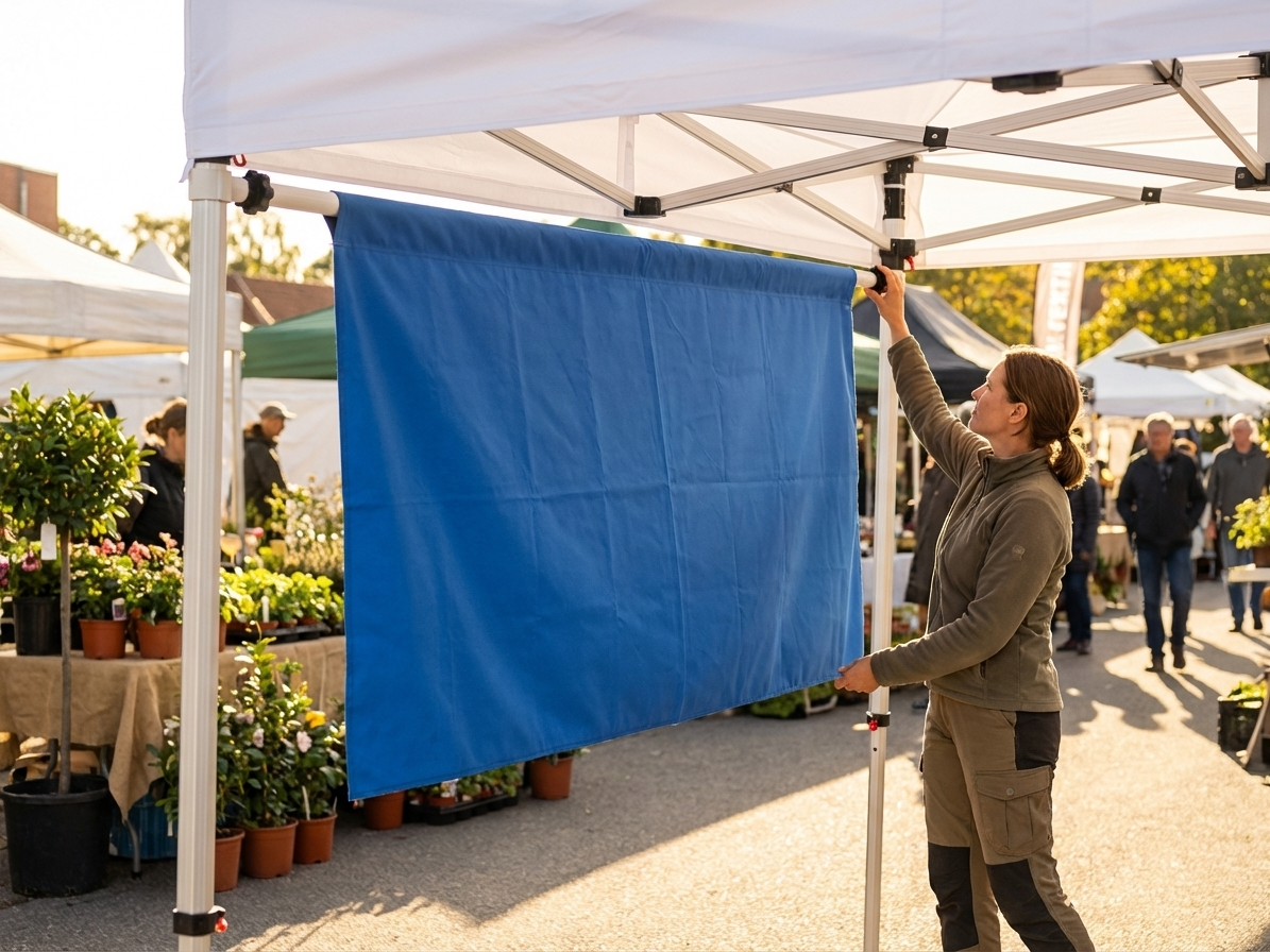 Blue sidewall for FleXtents PRO 6m for outdoor use - product detail