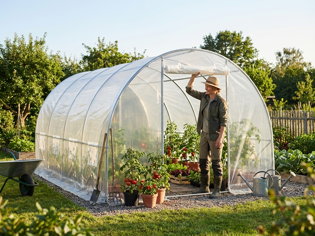 Transparent polytunnel cover for greenhouses - product detail