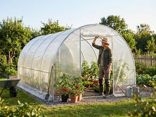 Transparent polytunnel cover for greenhouses - product detail